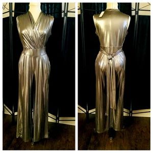 New York and Company size small, metallic jumpsuit